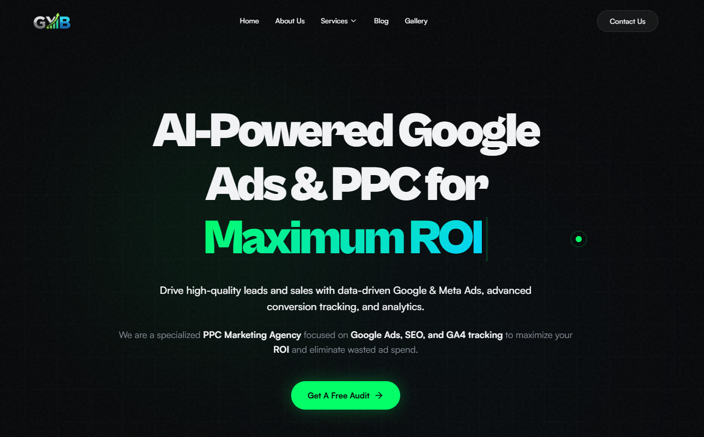 Growth Your Business: Full-stack digital marketing agency website for a PPC firm — React + TypeScript frontend with WordPress headless CMS, Gemini AI blog generation, and motion-heavy UI.